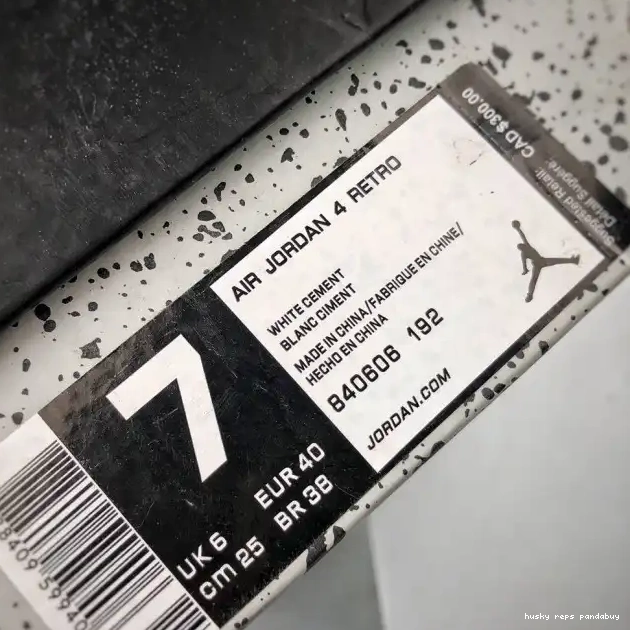 Rep Husky (nike) 840606-192 OG Air 4 Jordan Cement White 0518